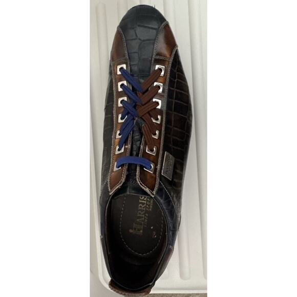Harris Firenze Right Shoe Only Mens 9.5 Croc Embossed Leather Italy main image 11